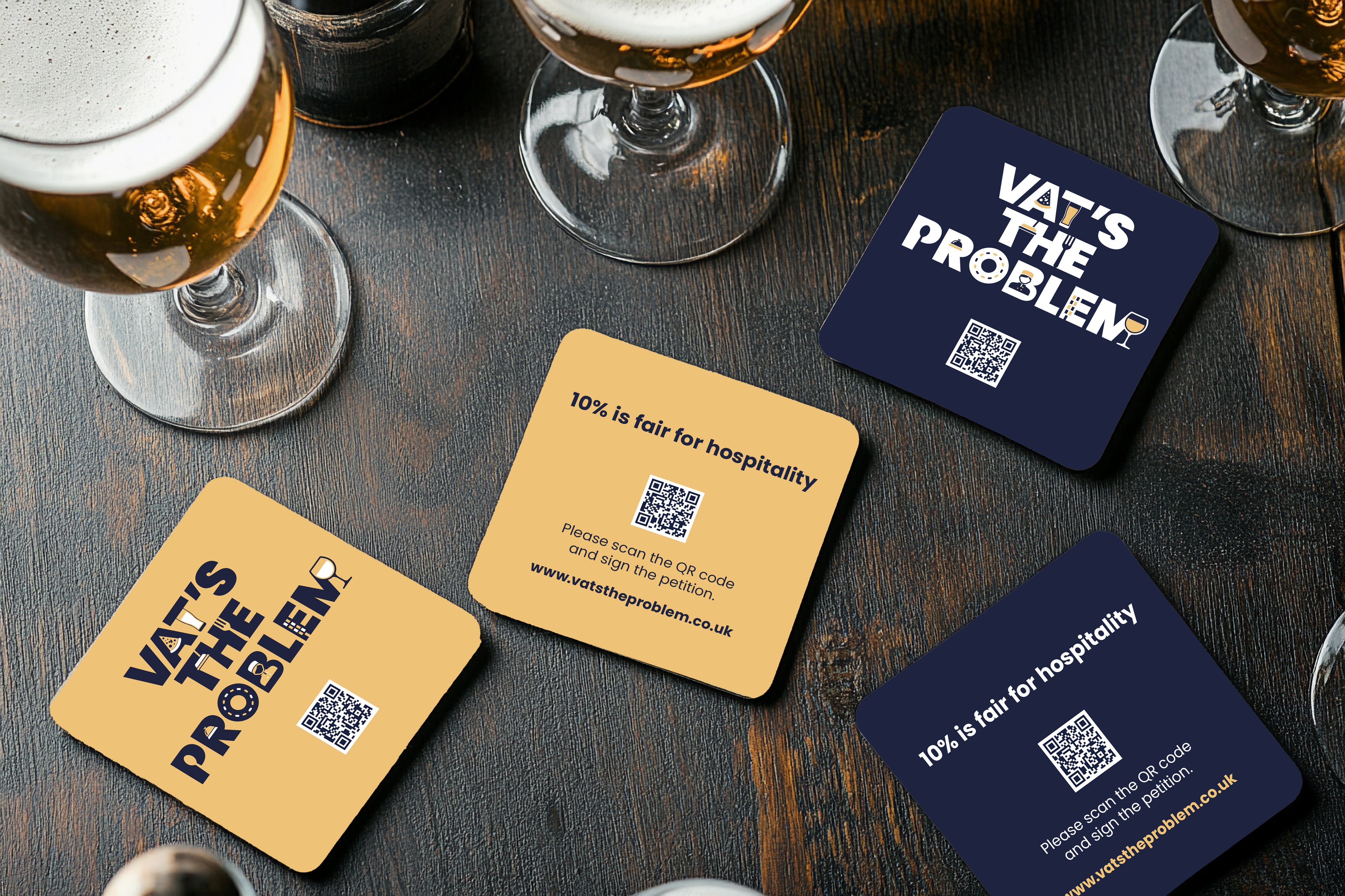 Blue beer mat - pack of 100