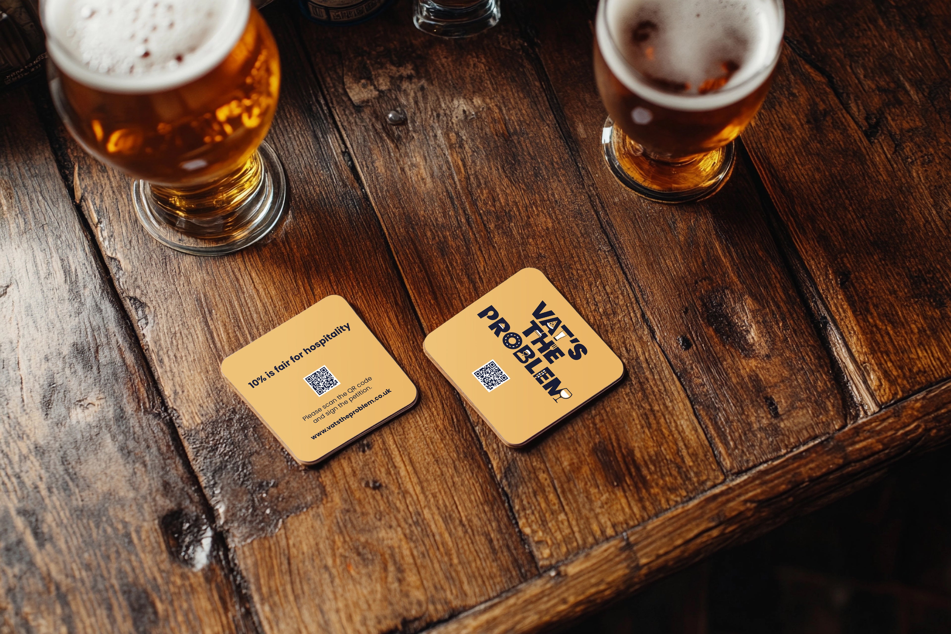 Free to download - gold beermat with print bleed