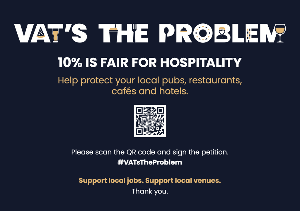Free to download -  poster for venues in landscape to print yourself