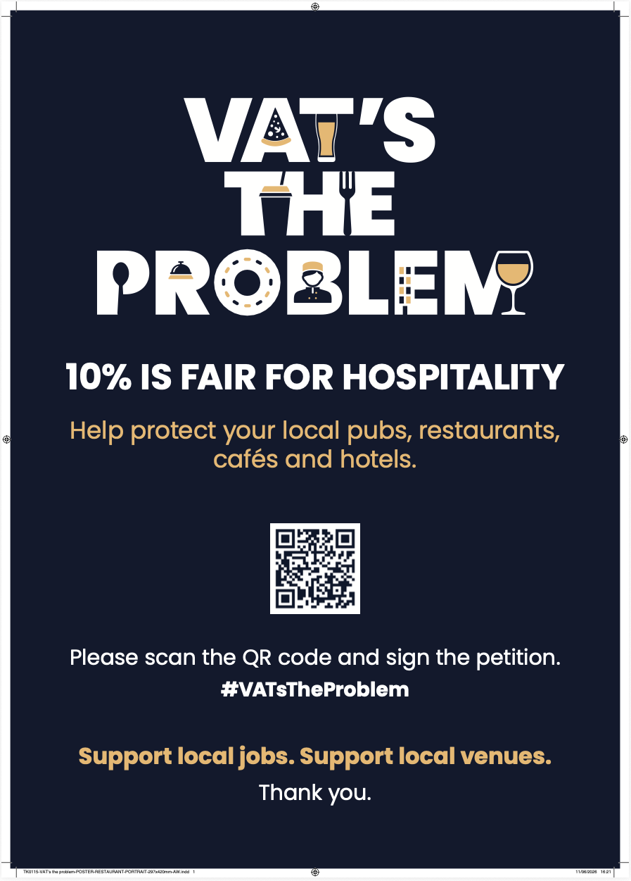 Free to download - venue poster portrait with print bleed