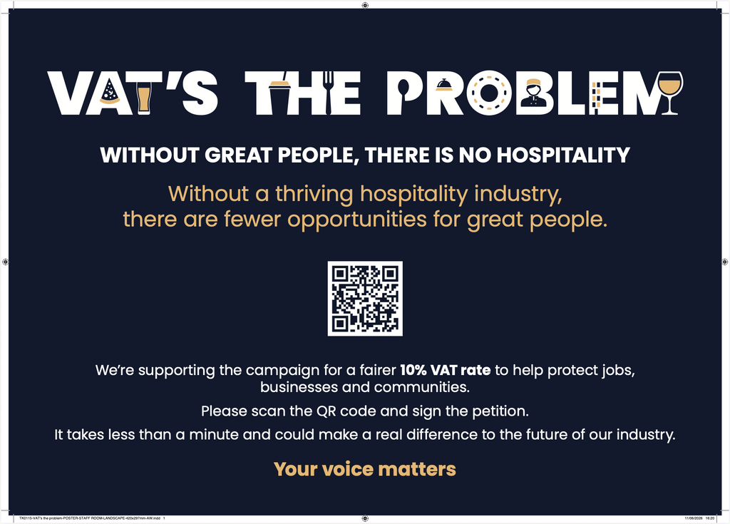 Free to download - staff room poster landscape with print bleed