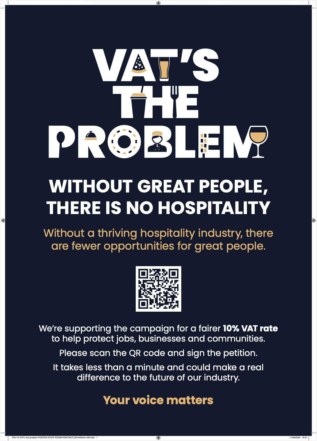 Free to download - staff room poster portrait with print bleed